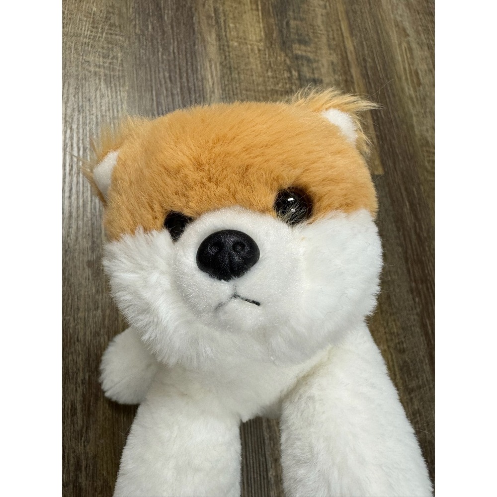 Aurora World‎ White Tan Dog Plush Stuffed Animal Floppy Lying Puppy 8x5 Inch - Picture 10 of 13